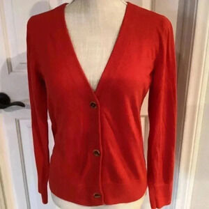 Nautical Women’s Front Closure Sweater, Size Medium, Color Orange